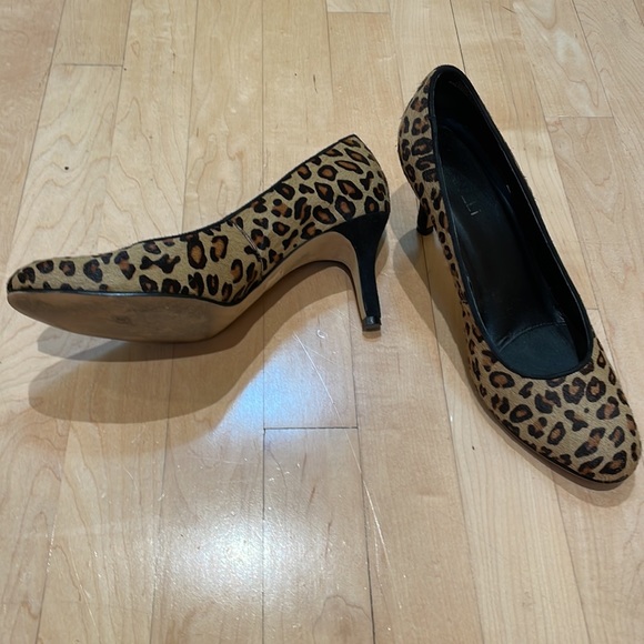VAN ELI Real fur LEOPARD PRINT PUMPS! size 9 - Picture 3 of 9